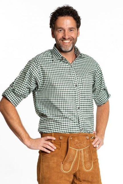 Oktoberfest Blouse Heren Groen van Partychimp koop je bij Partywinkel