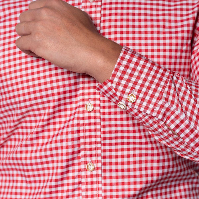 Oktoberfest Blouse Rood Heren van Partychimp koop je bij Partywinkel