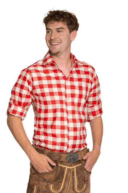 Oktoberfest Blouse Rood Wit van Tannhauser koop je bij Partywinkel