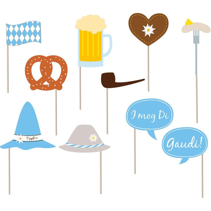 Oktoberfest Foto Props 10st van Riethmueller koop je bij Partywinkel