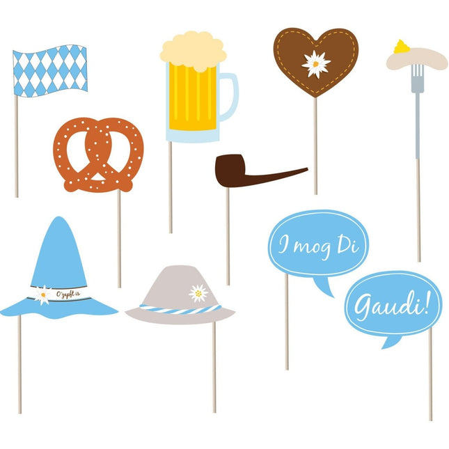 Oktoberfest Foto Props 10st van Riethmueller koop je bij Partywinkel