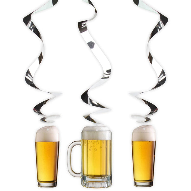 Oktoberfest Hangdecoratie Bier 75cm 3st van Folat koop je bij Partywinkel