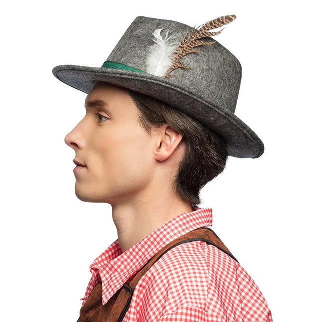 Oktoberfest Hoed Tiroler Grijs van Boland koop je bij Partywinkel