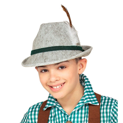 Oktoberfest Hoed Tiroler Grijs Kind van Widmann koop je bij Partywinkel