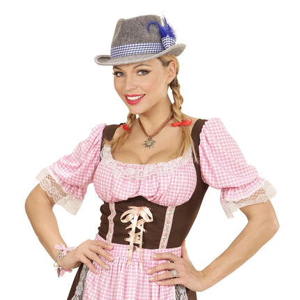Oktoberfest Hoed Tiroler Met Blauwe Veren van Widmann koop je bij Partywinkel