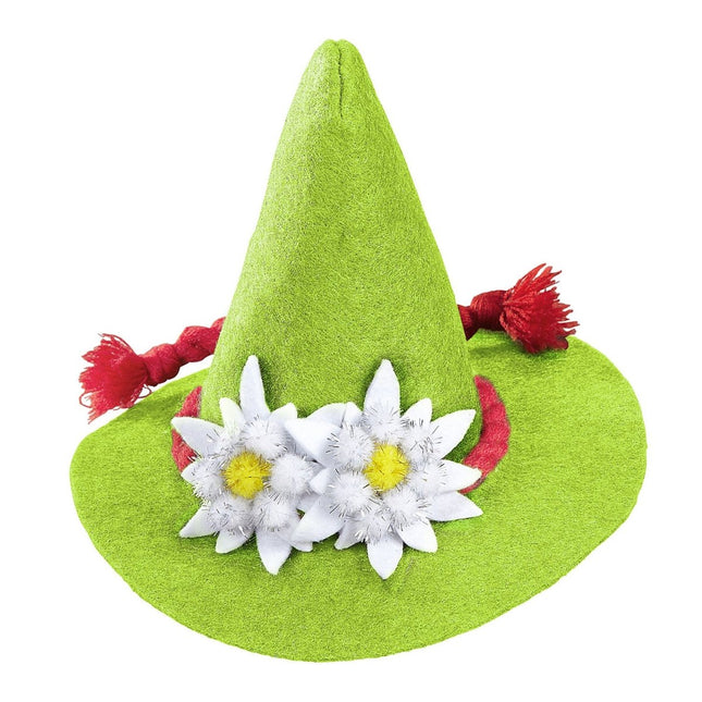 Oktoberfest Hoed Tiroler Mini Met Edelweiss van Widmann koop je bij Partywinkel