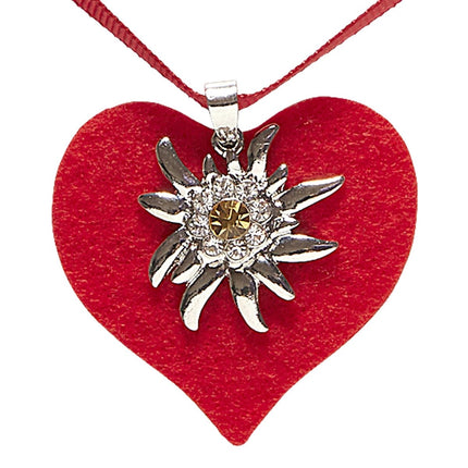 Oktoberfest Ketting Rood Met Edelweiss van Widmann koop je bij Partywinkel