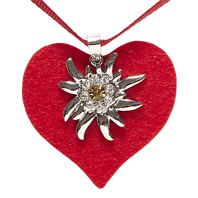 Oktoberfest Ketting Rood Met Edelweiss van Widmann koop je bij Partywinkel