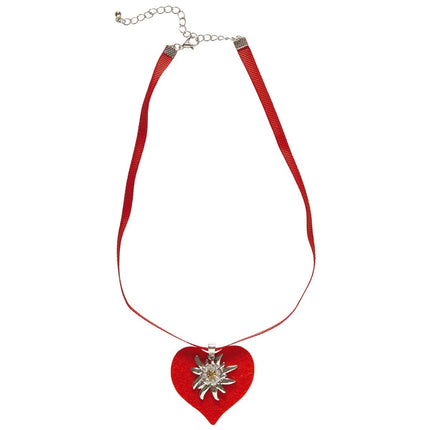 Oktoberfest Ketting Rood Met Edelweiss van Widmann koop je bij Partywinkel