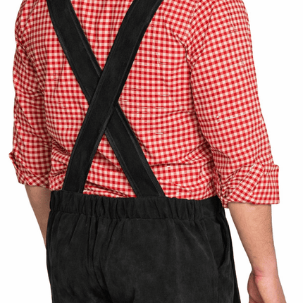 Oktoberfest Lederhose Zwart Lang van Partychimp koop je bij Partywinkel