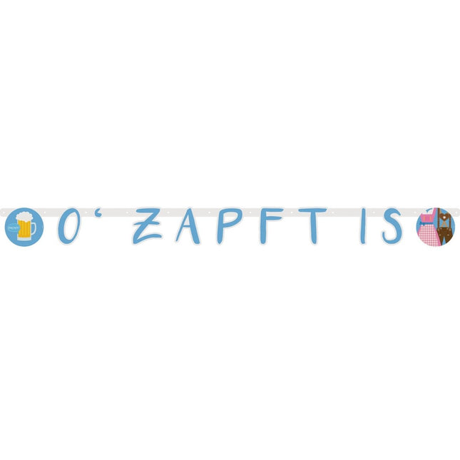Oktoberfest Letterslinger O' Zapft Is 1,25m van Riethmueller koop je bij Partywinkel