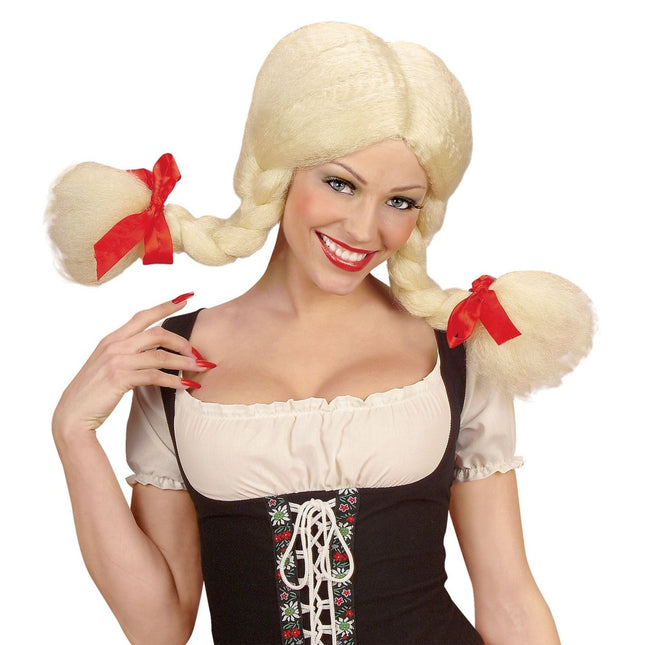 Oktoberfest Pruik Blond Heidi Buigbaar van Widmann koop je bij Partywinkel