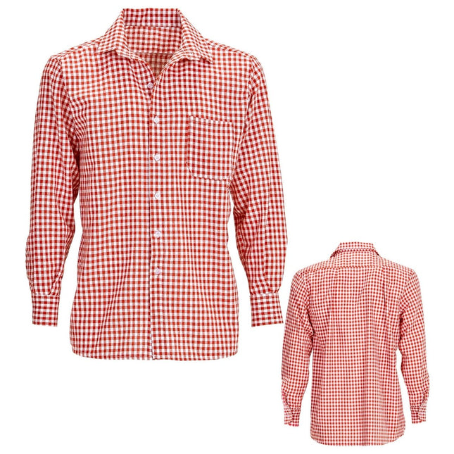 Oktoberfest Shirt Rood Wit Heren van Widmann koop je bij Partywinkel