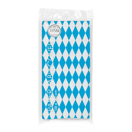 Oktoberfest Tafelkleed Blauw Wit Geruit 1,8m van WeFiesta koop je bij Partywinkel
