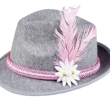 Oktoberfest Tiroler Hoed Roze van Boland koop je bij Partywinkel