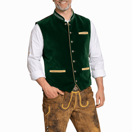 Oktoberfest Vest Groen Trachten van Tannhauser koop je bij Partywinkel