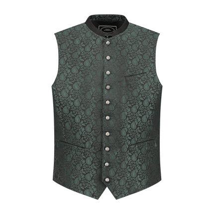 Oktoberfest Vest Groen Trachtenweste Jaquard van Haus Huberts koop je bij Partywinkel