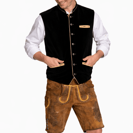 Oktoberfest Vest Zwart Trachten van Tannhauser koop je bij Partywinkel