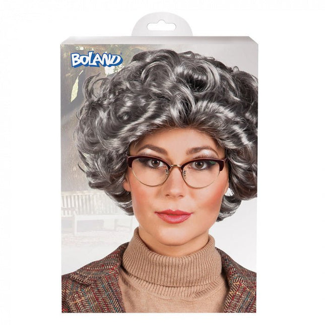 Oma Pruik Grijs van Boland koop je bij Partywinkel