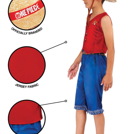 One Piece Monkey D. Luffy Kostuum Jongens van Rubies koop je bij Partywinkel