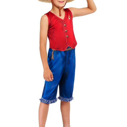 One Piece Monkey D. Luffy Kostuum Jongens van Rubies koop je bij Partywinkel