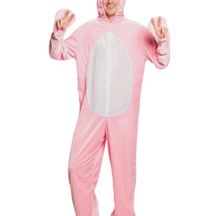 Onesie Haas Roze van Partychimp koop je bij Partywinkel