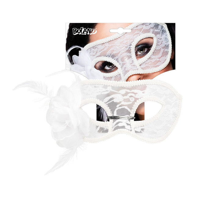 Oogmasker Kant Wit van Boland koop je bij Partywinkel