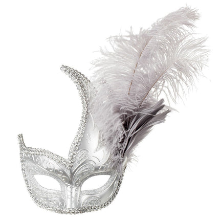 Oogmasker Venice Prezioso Zilver van Boland koop je bij Partywinkel