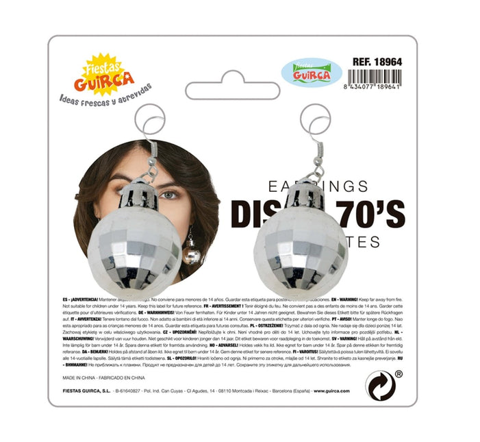 Oorbellen Disco Ball 2st van Fiestas Guirca koop je bij Partywinkel