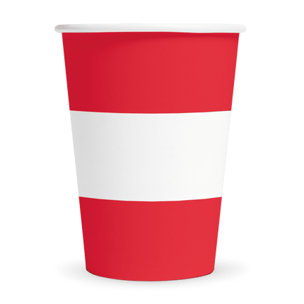 Oostenrijk Bekers Rood Wit 210ml 8st van WeFiesta koop je bij Partywinkel