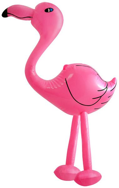 Opblaasbare Flamingo 64 cm van Partychimp koop je bij Partywinkel