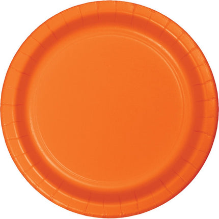 Oranje Borden 23cm 24st van Creative Converting koop je bij Partywinkel
