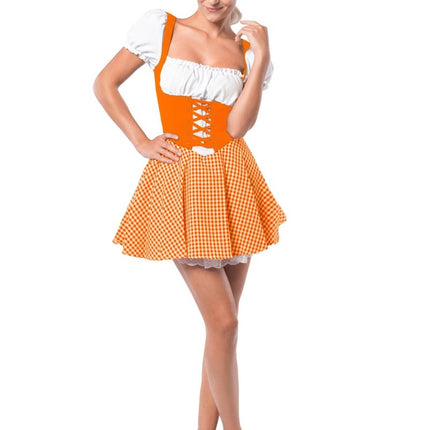 Oranje Dirndl Jurk Oktoberfest Dames van PartyXclusive koop je bij Partywinkel