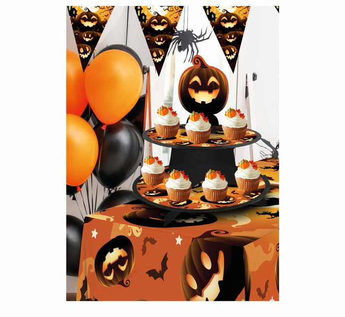 Oranje Halloween Tafeldecoratie Pompoenen 36cm van Fiestas Guirca koop je bij Partywinkel