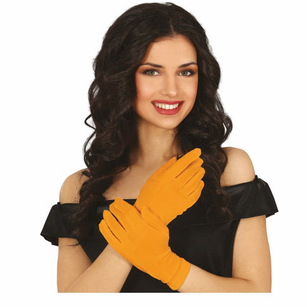 Oranje Handschoenen 20cm van Fiestas Guirca koop je bij Partywinkel