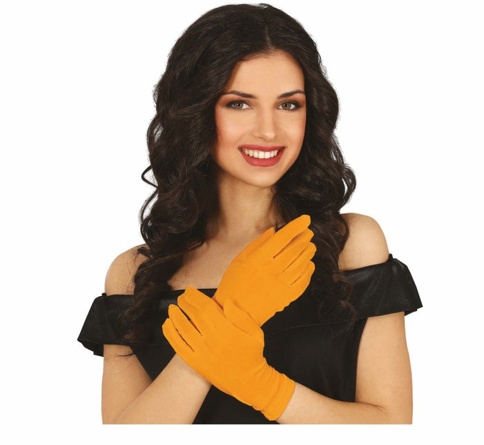 Oranje Handschoenen 20cm van Fiestas Guirca koop je bij Partywinkel