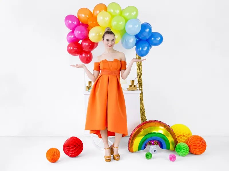 Oranje Honeycomb 20cm van Partydeco koop je bij Partywinkel