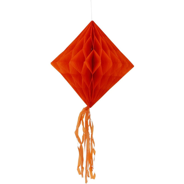 Oranje Honeycombs 30cm 3st van Folat koop je bij Partywinkel