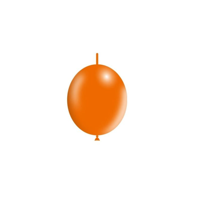 Oranje Knoopballonnen 15cm 100st van Balloonia koop je bij Partywinkel