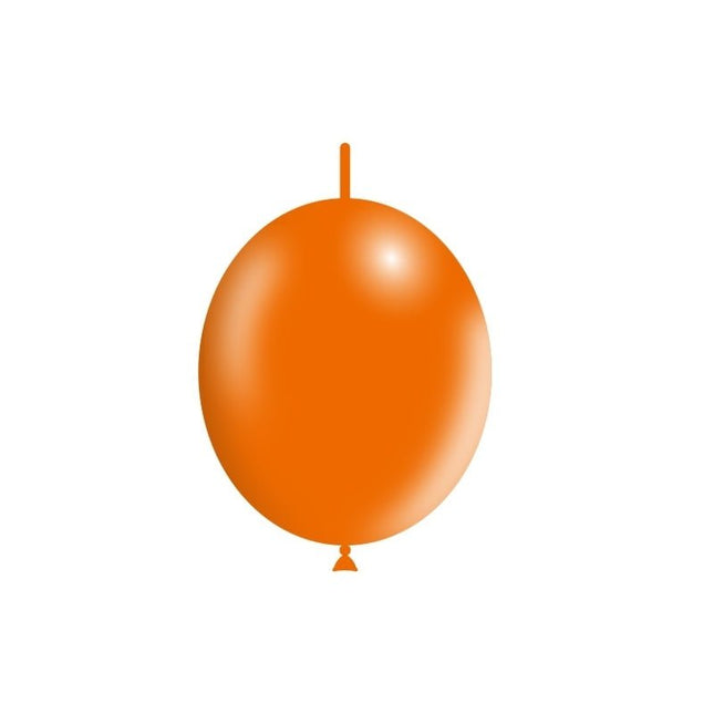 Oranje Knoopballonnen 30cm 50st van Balloonia koop je bij Partywinkel