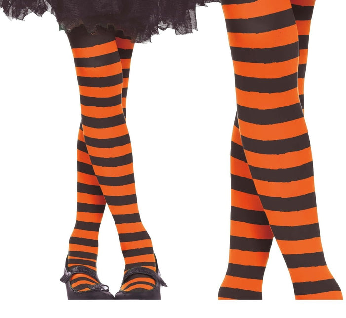 Oranje Legging Gestreept Kind van Fiestas Guirca koop je bij Partywinkel