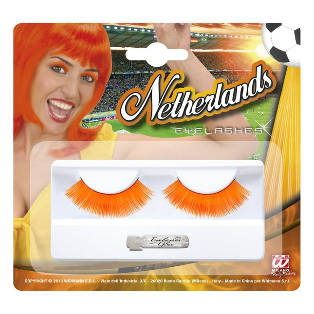 Oranje Nep Wimpers van Widmann koop je bij Partywinkel