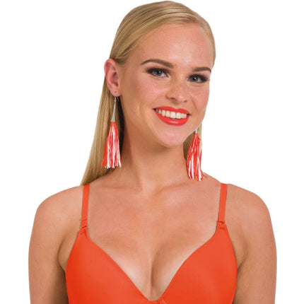 Oranje Oorbellen van Folat koop je bij Partywinkel