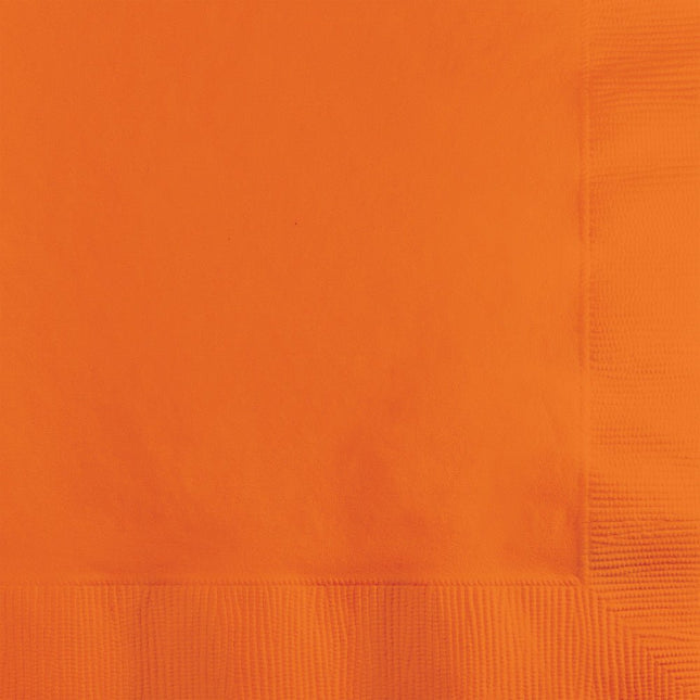 Oranje Servetten 2 - Laags 33cm 20st van Creative Converting koop je bij Partywinkel