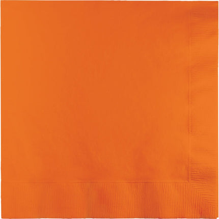 Oranje Servetten 3 - Laags 33cm 50st van Creative Converting koop je bij Partywinkel