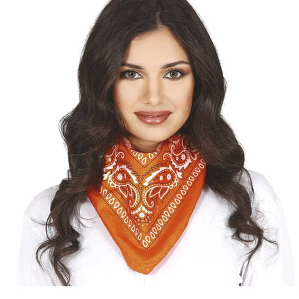 Oranje Sjaal Bandana van Fiestas Guirca koop je bij Partywinkel