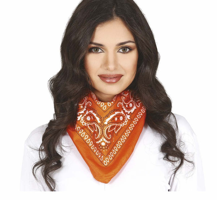 Oranje Sjaal Bandana van Fiestas Guirca koop je bij Partywinkel