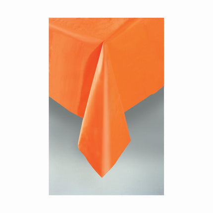 Oranje Tafelkleed Plastic 2,74m van Unique koop je bij Partywinkel