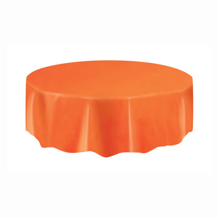 Oranje Tafelkleed Rond 2,13m van Unique koop je bij Partywinkel