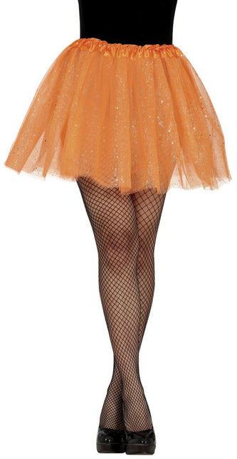 Oranje Tutu Dames Glitter 40cm van Fiestas Guirca koop je bij Partywinkel
